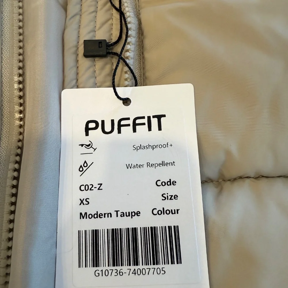 Puffit Detachable Hooded Puffer Jacket. NWT
